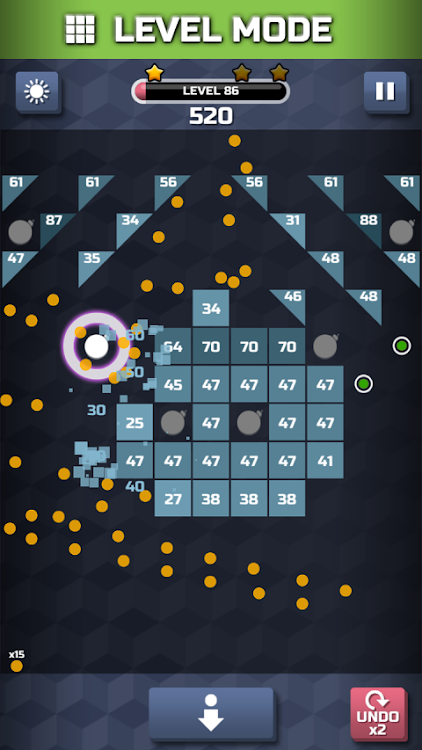 #4. Bricks breaker(Shoot ball) (Android) By: PalebluedotStudio