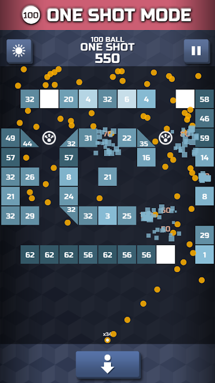 #6. Bricks breaker(Shoot ball) (Android) By: PalebluedotStudio