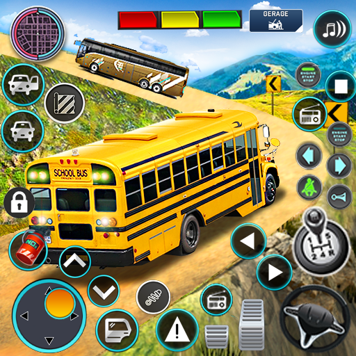 #9. Offroad School Bus Driver Game (Android) By: Imperial Arts Pty Ltd