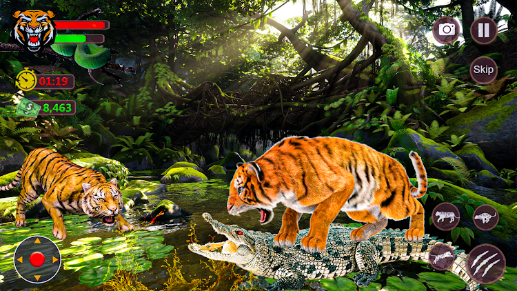 #3. Tiger Games 3d Tiger Simulator (Android) By: Parco Games