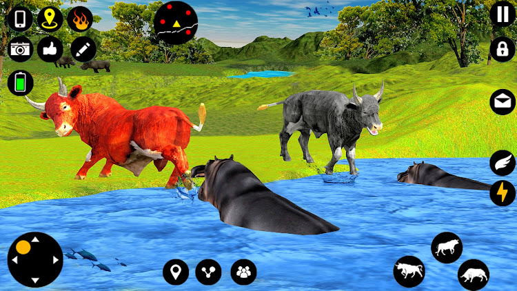 #8. Angry Bull Attack Fight Games (Android) By: Parco Games