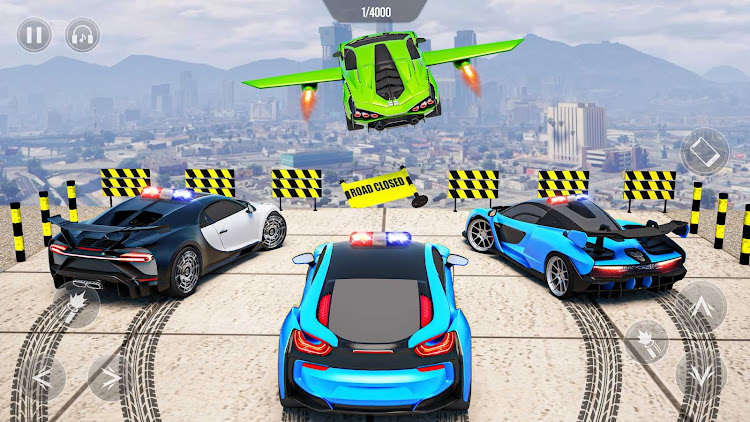 #7. Flying Car Robot Shooting Game (Android) By: Maritime Simulation Games