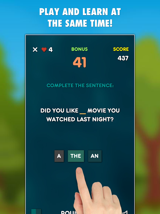 #6. Articles Grammar Test PRO (Android) By: LittleBigPlay - Word, Educational & Puzzle Games