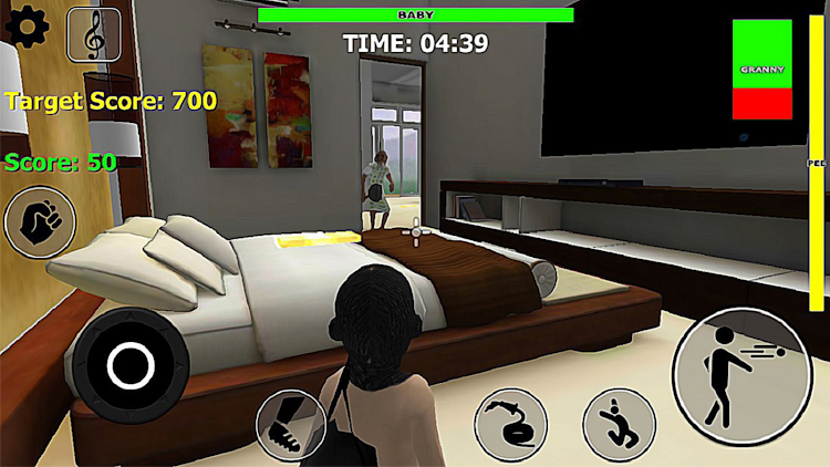 #9. Granny Sim: Baby Granny 3D (Android) By: Horror Baby Granny