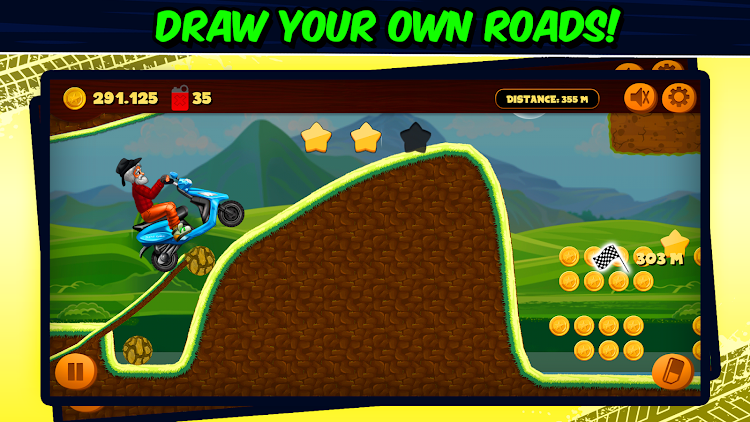 #4. Road Draw 2: Moto Race (Android) By: Zabaron Games