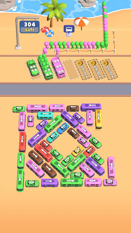 #6. Bus Mania - Car Parking Jam (Android) By: ZPLAY HC Games