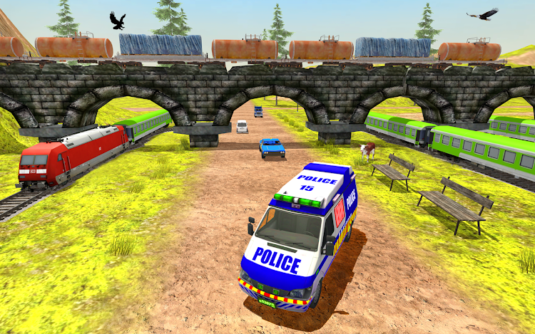 #4. Police Car Van Driving Game 3D (Android) By: Crea8iv Games