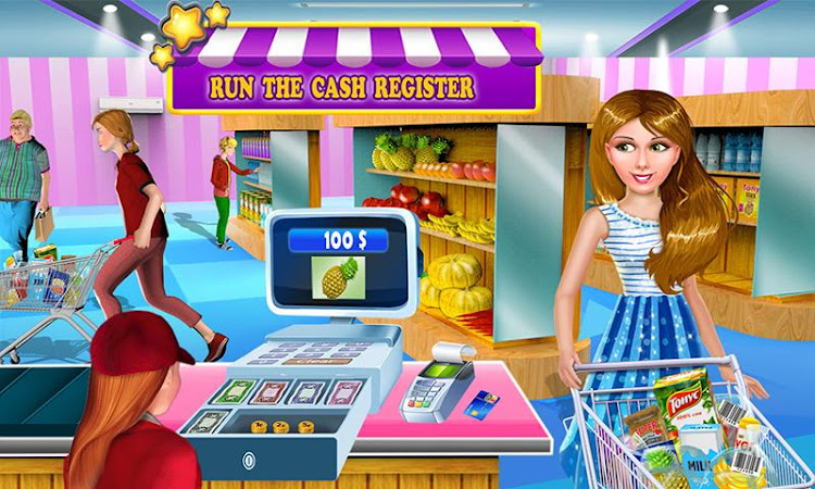 #2. Super Market Cashier Game (Android) By: Crazy Games Lab