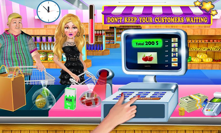 #4. Super Market Cashier Game (Android) By: Crazy Games Lab