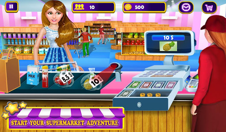 #6. Super Market Cashier Game (Android) By: Crazy Games Lab