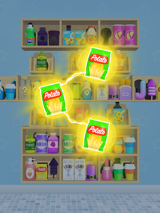 #7. Goods Merge : 3D Goods Sort (Android) By: FunSpace