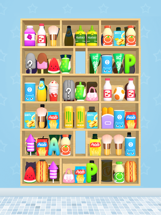 #8. Goods Merge : 3D Goods Sort (Android) By: FunSpace