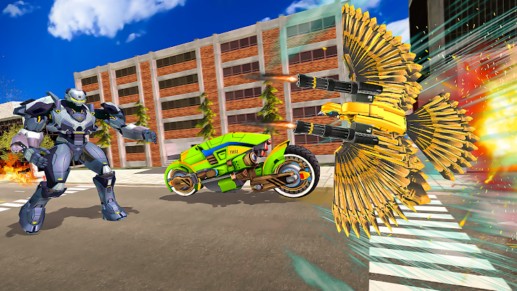 #4. Pigeon Robot Bike Transform 3D (Android) By: Betazin Games