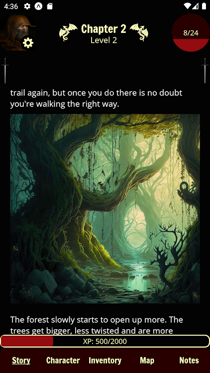 #6. Forgotten: D&D style text RPG (Android) By: Ink Ruby