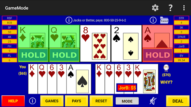 #2. Play Perfect Video Poker Lite (Android) By: PlayPerfect, LLC