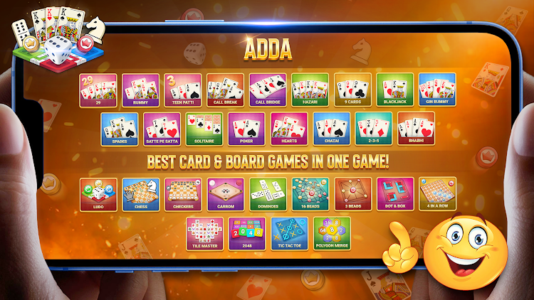 #8. ADDA 29 Callbreak Hazari Ludo (Android) By: Live Card Games