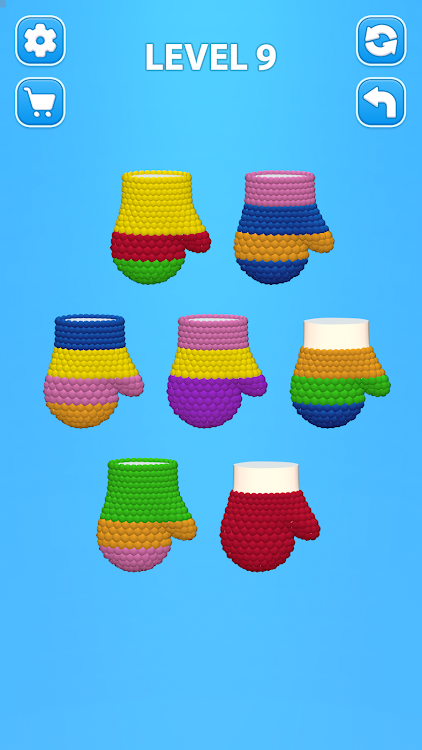 #2. Cozy Knitting: Sorting games (Android) By: Freeplay Inc