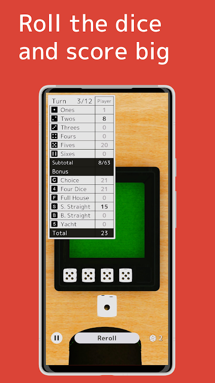 #2. Yacht Dice (Android) By: n2dev