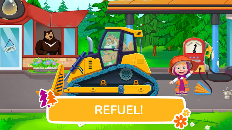 #3. Masha and the Bear truck games (Android) By: GoKids! publishing