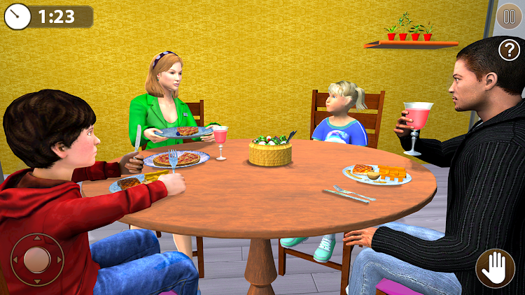 #3. Family Simulator Baby Games 3D (Android) By: Legendary Cluster Arena