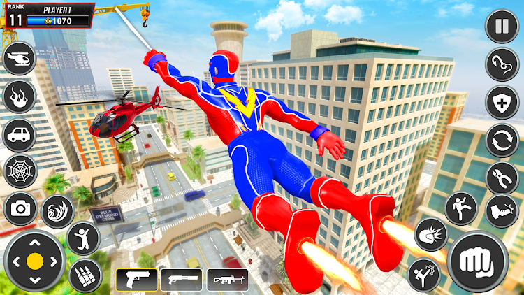 #2. Spider Rope Hero: Superhero (Android) By: Falcon Gamerz