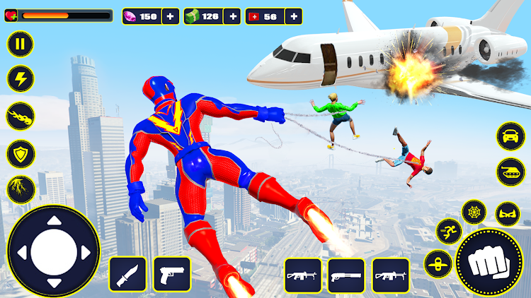 #3. Spider Rope Hero: Superhero (Android) By: Falcon Gamerz