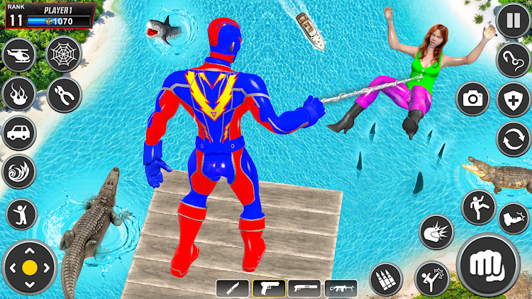 #4. Spider Rope Hero: Superhero (Android) By: Falcon Gamerz