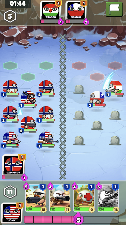 #3. Countryball - Card Battle (Android) By: ODG Studios