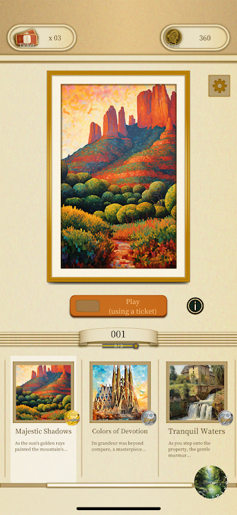 #1. Art Puzzle - Painting Restorer (Android) By: Eiko Morozumi