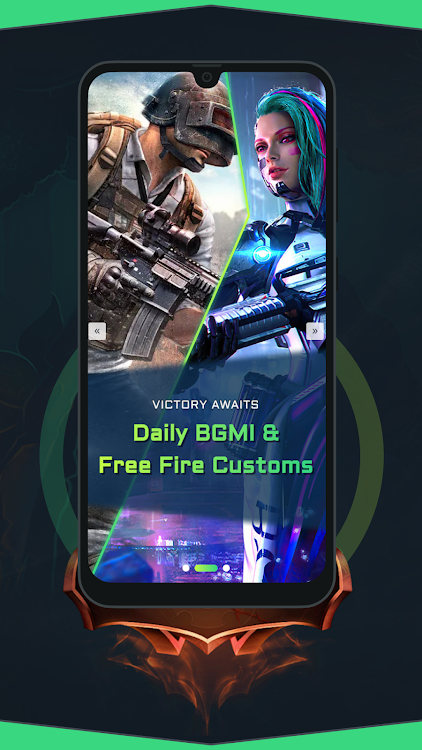 #1. Battleroof | BGMI & FF Customs (Android) By: Dream League Innovations Pvt Ltd