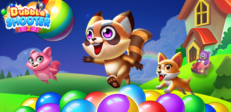 #1. Bubble Shooter 2 ：Pets Home (Android) By: H.T Game