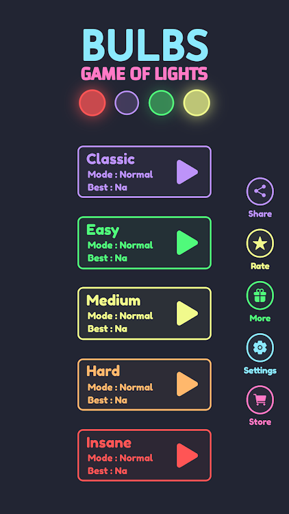 #1. Bulbs - A game of lights (Android) By: Eggies