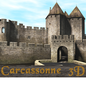 Carcassonne medieval city 3D