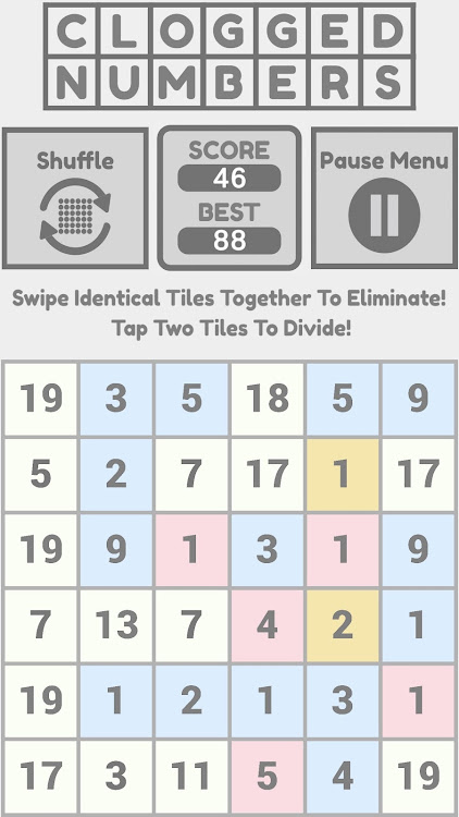 #1. Clogged Numbers Game (Android) By: Wavaze