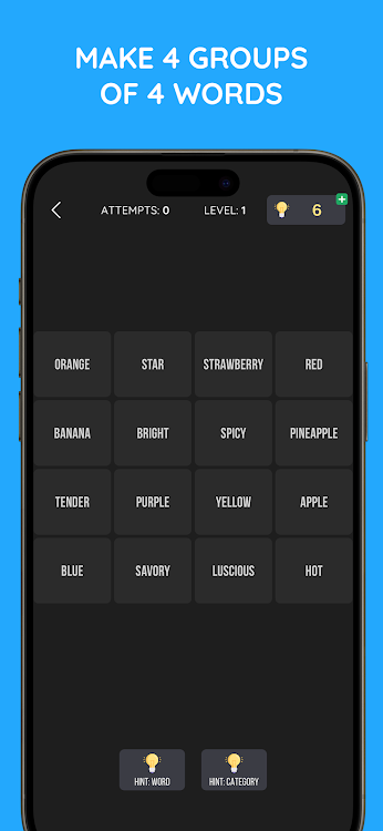 #1. Connections Game: Word Match (Android) By: Roghan Games