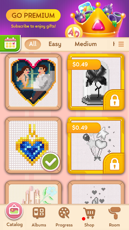 #1. Craft Cross Stitch: Pixel Art (Android) By: Playcus Limited