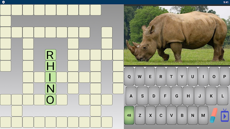 #9. Crossword With Pictures (Android) By: Radvent Solutions