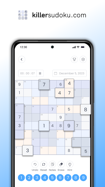 #1. Daily Killer Sudoku (Android) By: Puzzle Rocket