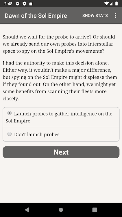 #1. Dawn of the Sol Empire (Android) By: Hosted Games