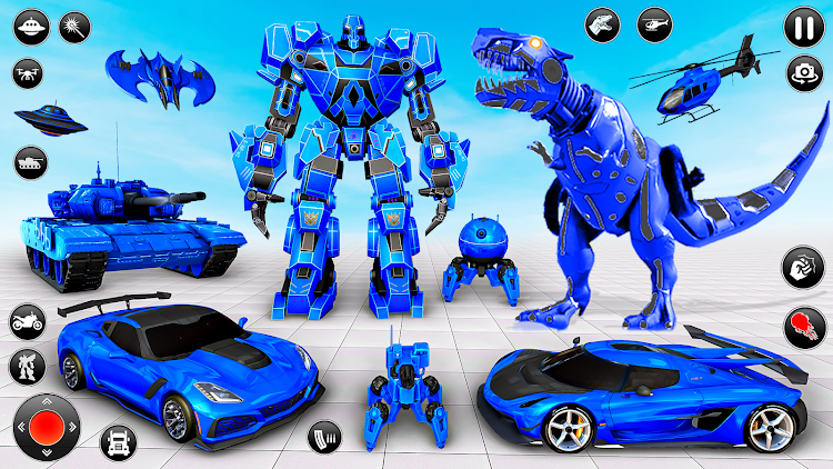 #2. Dino Car Robot Transform Games (Android) By: Mobile Games Hive