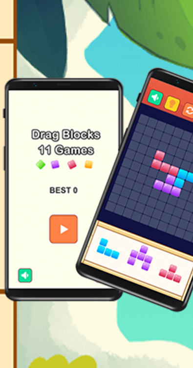 #1. Drag Blocks 11 Games (Android) By: Devu_Ad