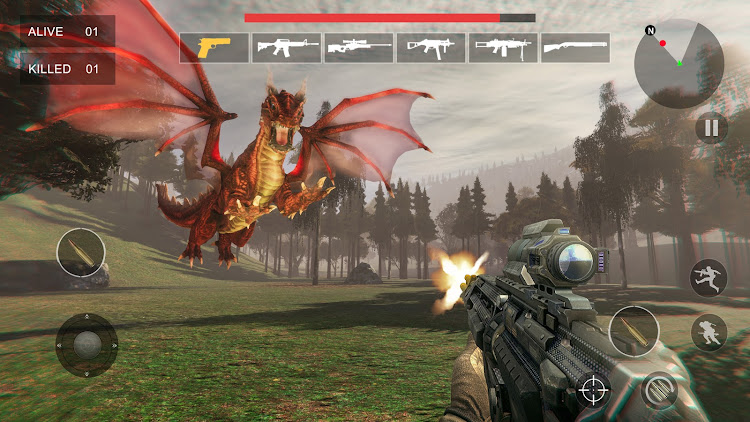 #1. Dragon Hunter - Monster World (Android) By: Supercode Games