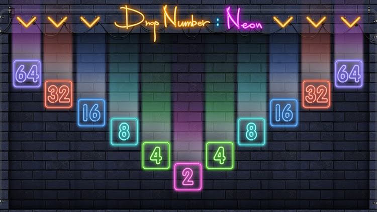 #1. Drop Number : Neon 2048 (Android) By: SUPERBOX Inc