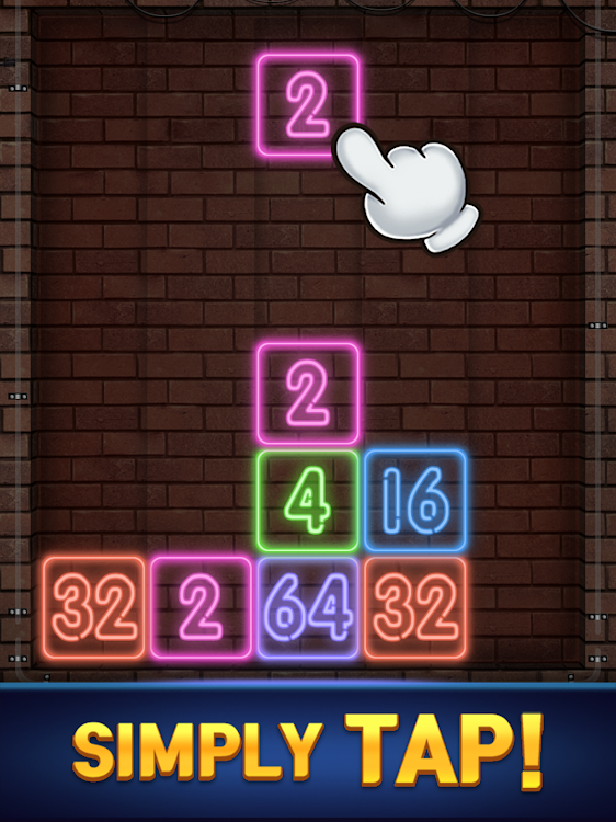 #10. Drop Number : Neon 2048 (Android) By: SUPERBOX Inc