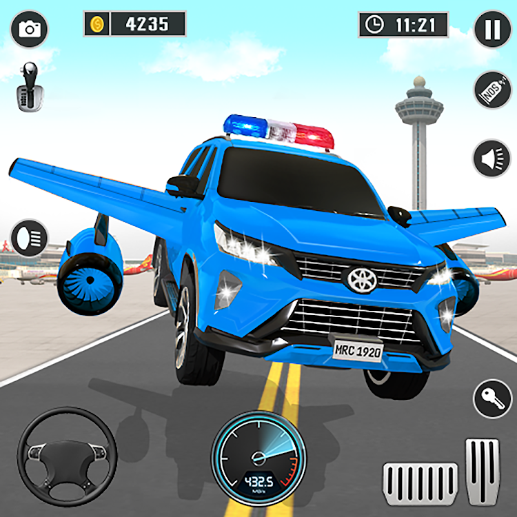 #1. Flying Prado Car Robot Game (Android) By: Fun Games Studioz