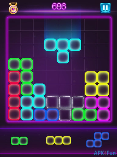 Glow Block Blast Screenshot Image