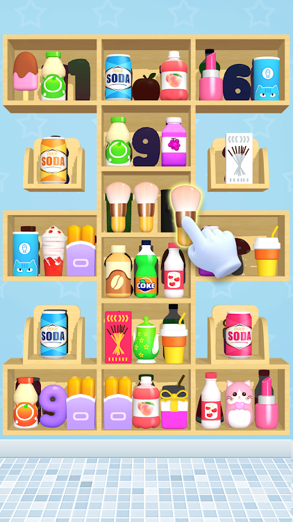 #1. Goods Merge : 3D Goods Sort (Android) By: FunSpace