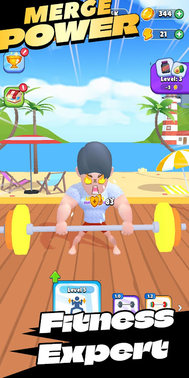 #1. Gym Train Hero: Merge Power (Android) By: Deli Lyo