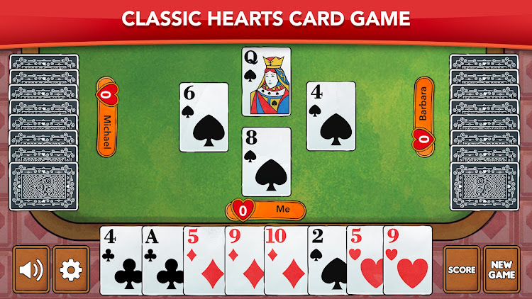 #1. Hearts - Card Game Classic (Android) By: FIOGONIA LIMITED