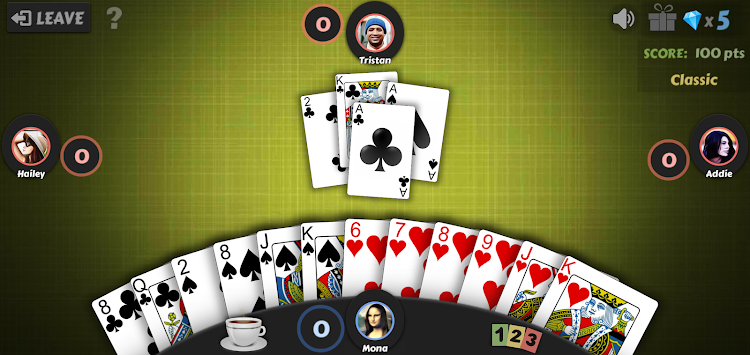 #1. Hearts - Offline Card Games (Android) By: dedi